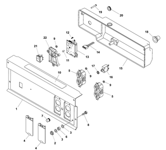 Control Panel Diagram and Parts List for 030754-01  Briggs and Stratton Generator